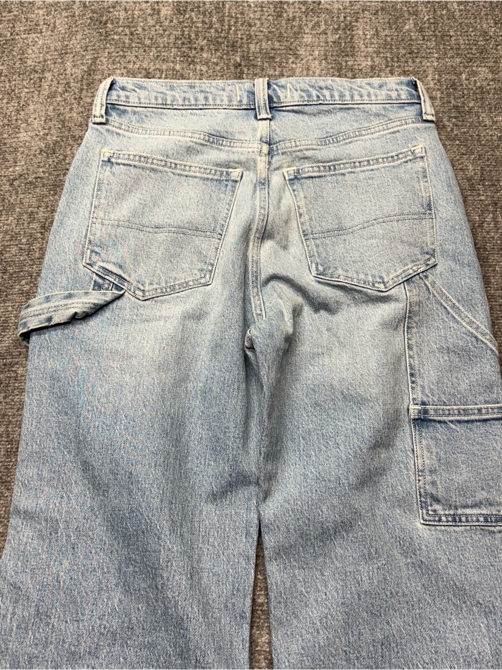 Abercrombie Fitch Jeans Womens 28/6S Blue 90's Relaxed High Rise Carpenter NEW - Picture 13 of 14